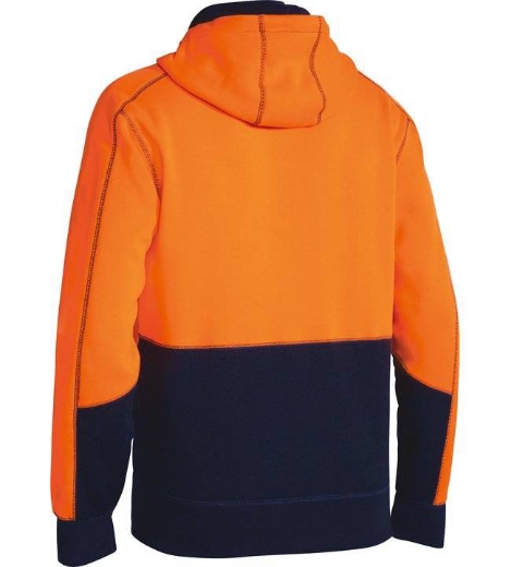 Picture of Bisley, Hi Vis Zip Front Fleece Hoodie